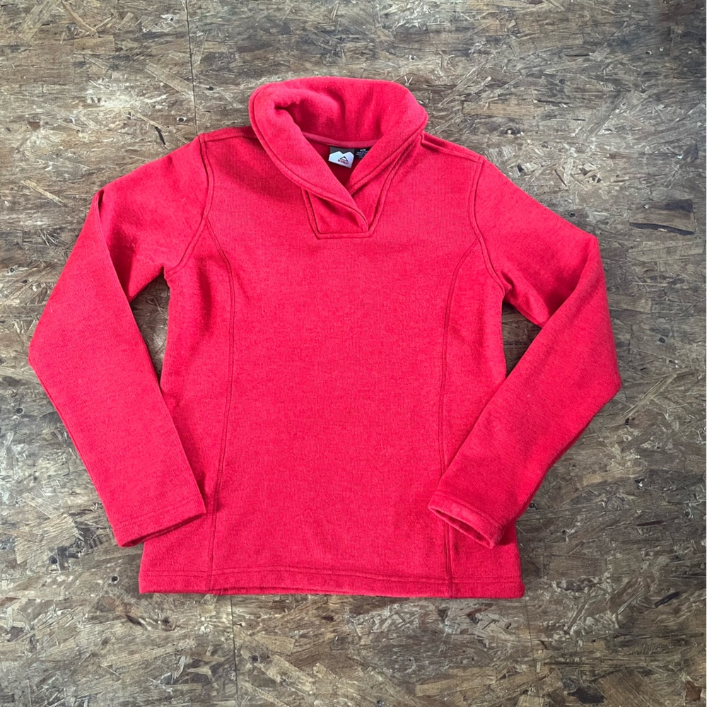 Ladies red Mckinley cowl neck sweater